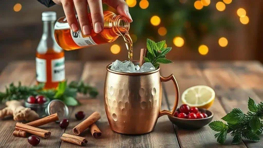 Como preparar o Moscow Mule natalino Como preparar o Moscow Mule natalino