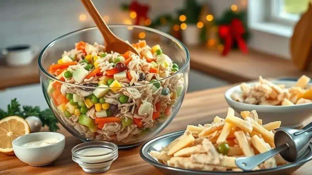 Como preparar o salpicão de frango tradicional de Natal