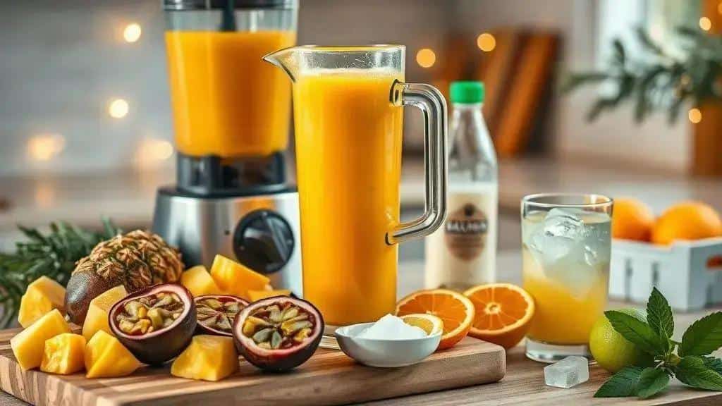 Como preparar o suco especial de Natal com frutas tropicais