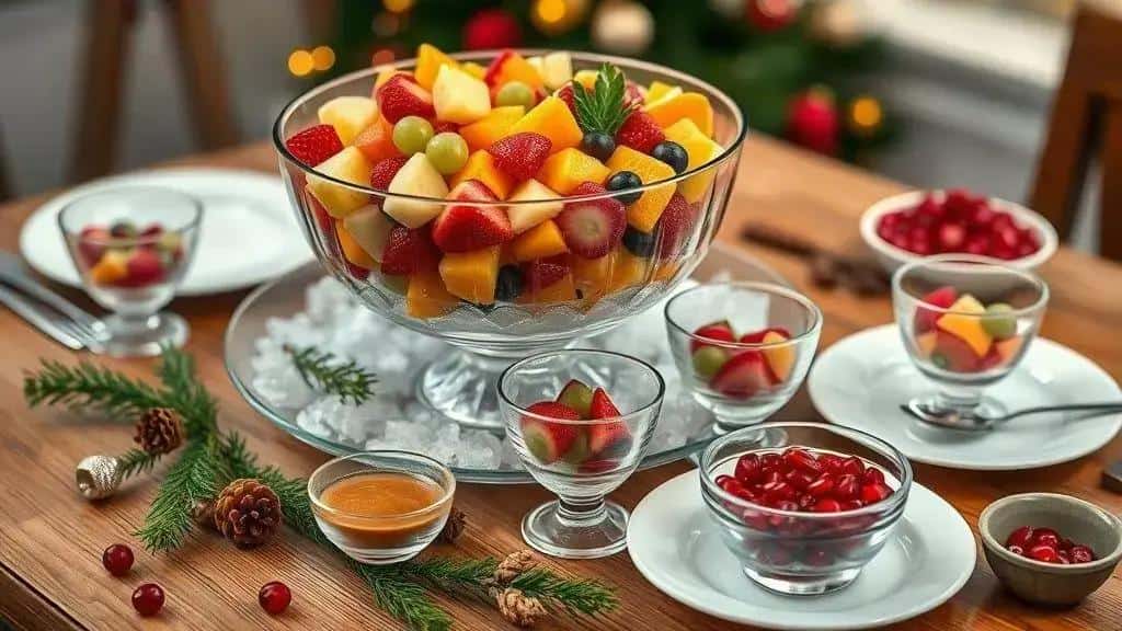 Decoração e apresentação para a mesa natalina