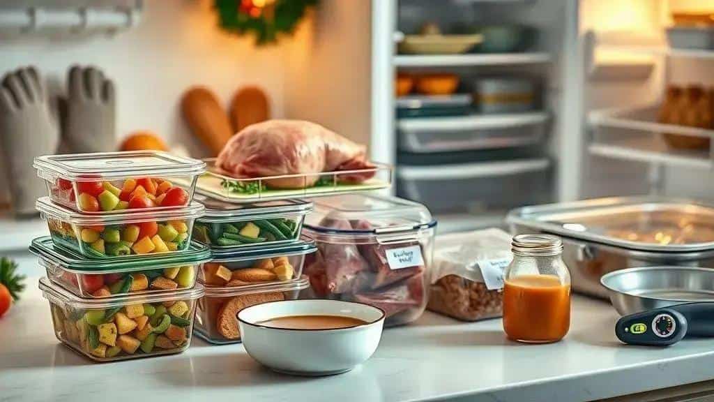 Dicas de preparo antecipado e armazenamento para a ceia