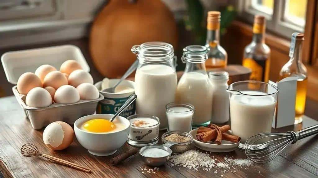 Ingredientes da receita Eggnog Brasileiro Ingredientes da receita Eggnog Brasileiro