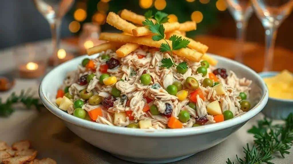 Ingredientes do salpicão de frango especial
