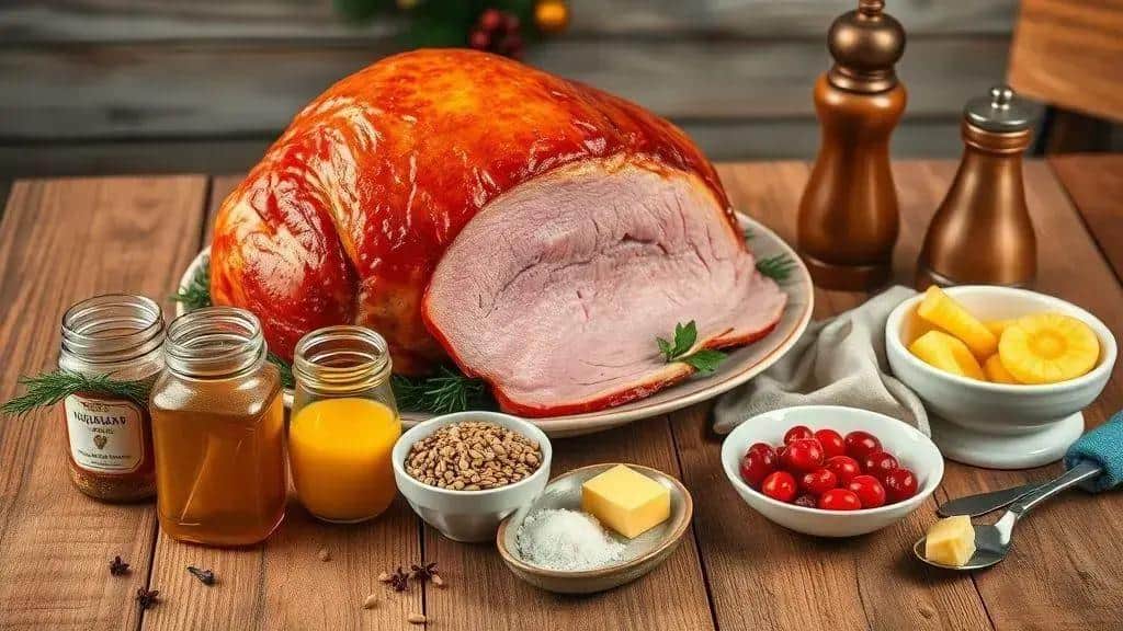 Ingredientes do tender natalino com molho de mostarda e mel