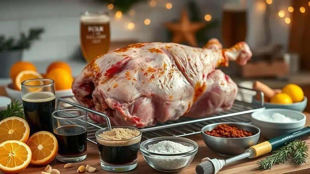 Marinada e temperos: segredos para um pernil suculento