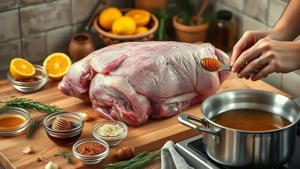 Marinada secreta e dicas de tempero para o pernil