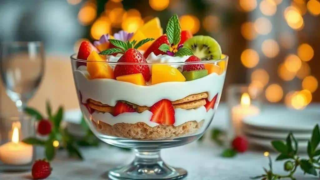 Pavê de Frutas com Creme Branco para Réveillon