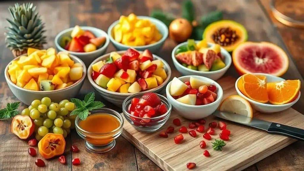Sugestões de frutas tropicais e clássicas