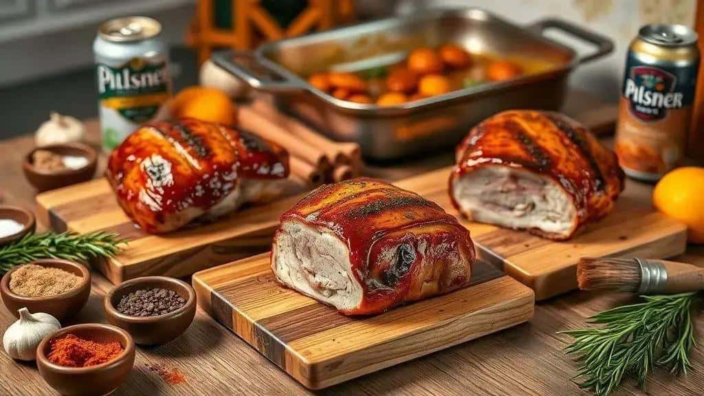 Temperos e variações do pernil assado na cerveja