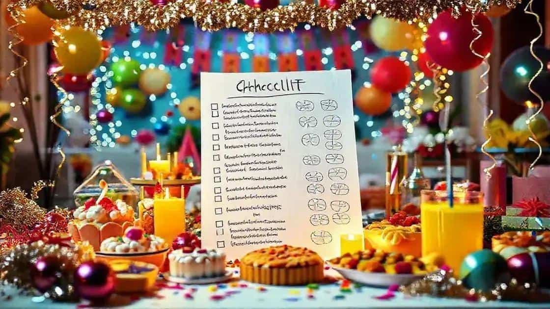 ideias para garantir que nada seja esquecido no dia da festa