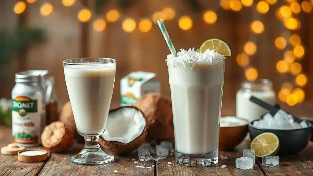 Variações da batida de natal: versões vegana e alcoólica