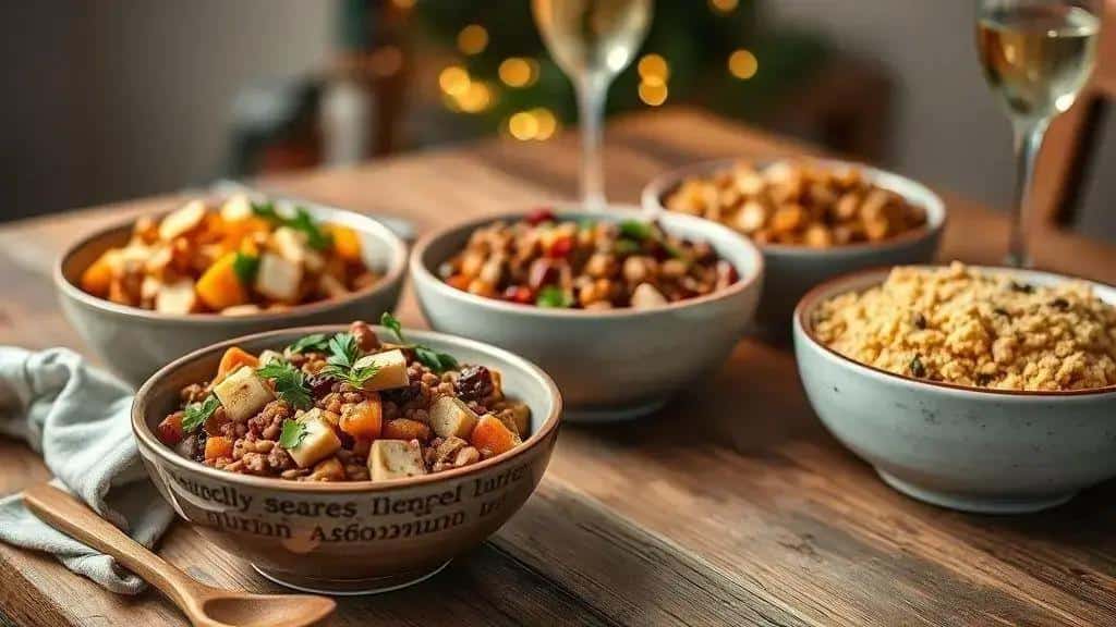 Variações da farofa de lentilha crocante (opções veganas e festivas)