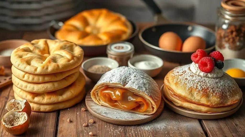 Variações da rabanada tradicional brasileira (assada, recheada, vegana) Variações da rabanada tradicional brasileira (assada, recheada, vegana)