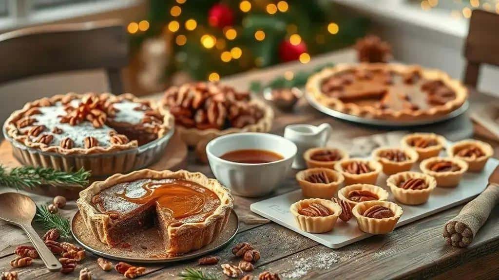Variações da torta de nozes natalina