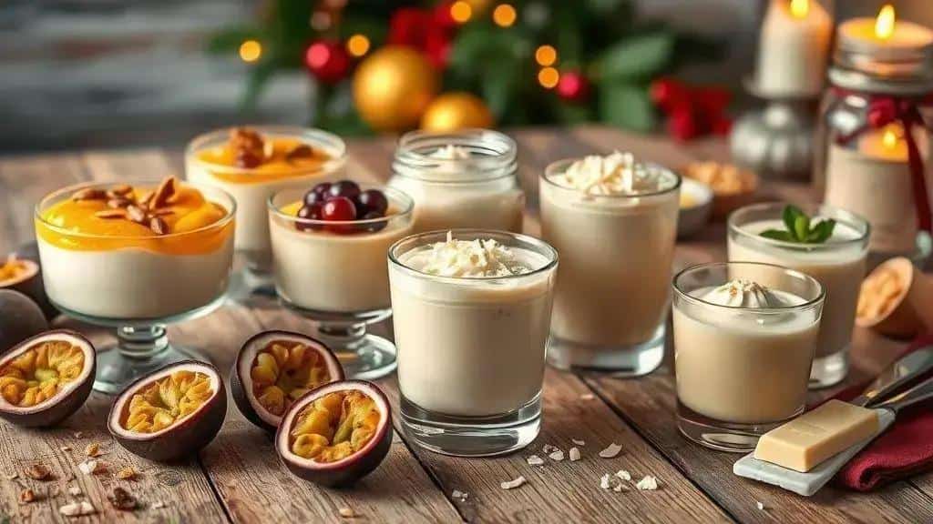 Variações do mousse de maracujá de Natal fácil