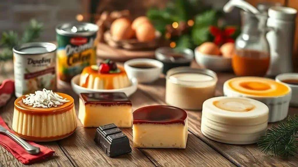 Variações do pudim de leite condensado clássico (texturas e sabores)