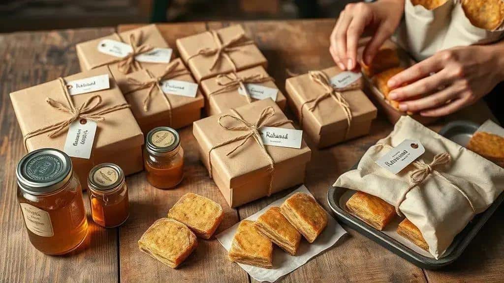 Apresentação, embrulho e lembrancinhas com rabanada para vender