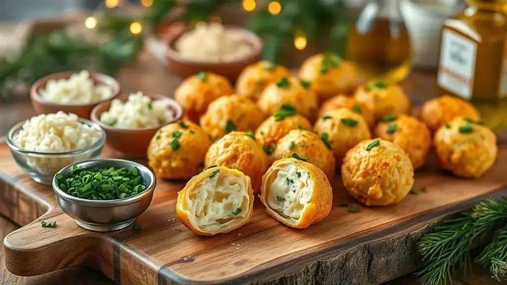 Bolinha de queijo com ervas — ingredientes, preparo e variações