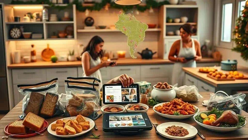 Cardápio colaborativo: receitas compartilhadas, envio de ingredientes e adaptações regionais