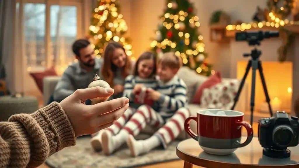 Cinco ideias fáceis de ensaio fotográfico natal em casa