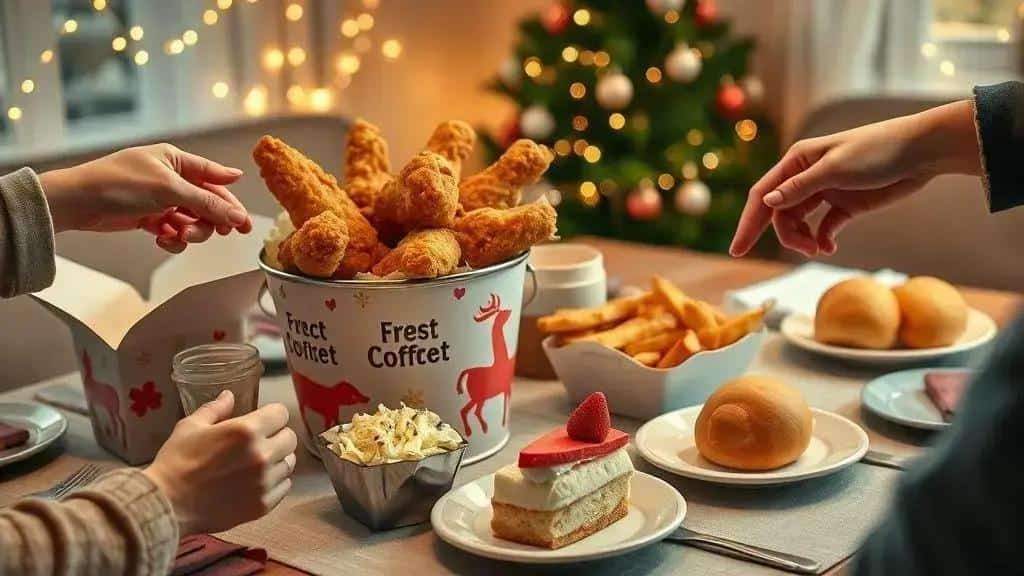 Como adaptar a tradição em casa: sugestões para uma ceia natalina com frango frito