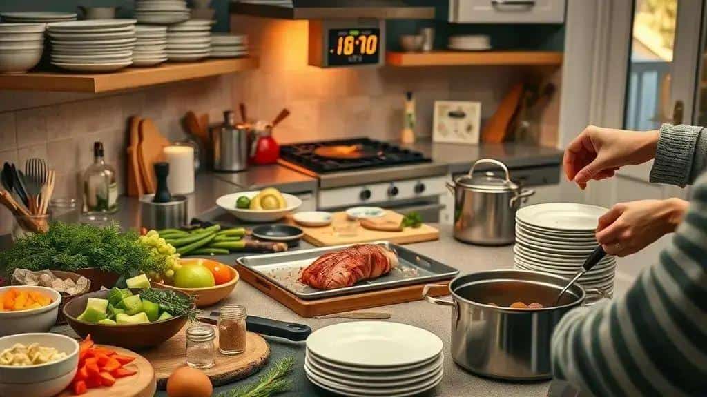 Como planejar a cozinha e dividir tarefas antes da ceia