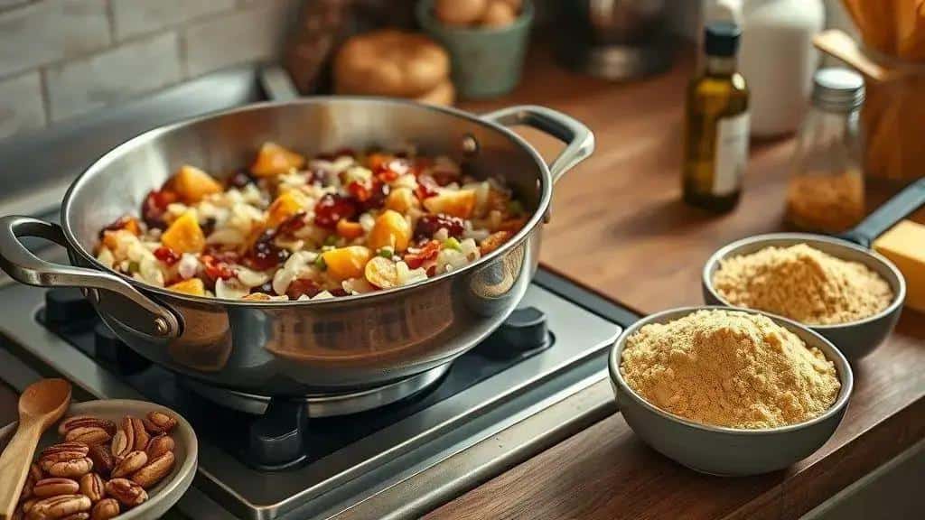 Como preparar a farofa de frutas secas e castanhas