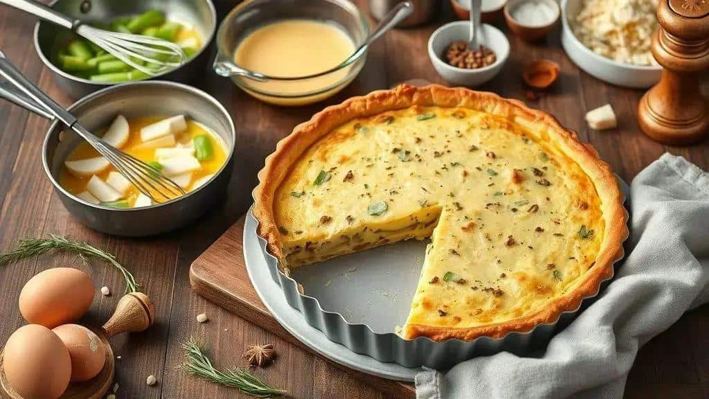 Como preparar a Quiche de Alho-Poró e Queijo Cremoso
