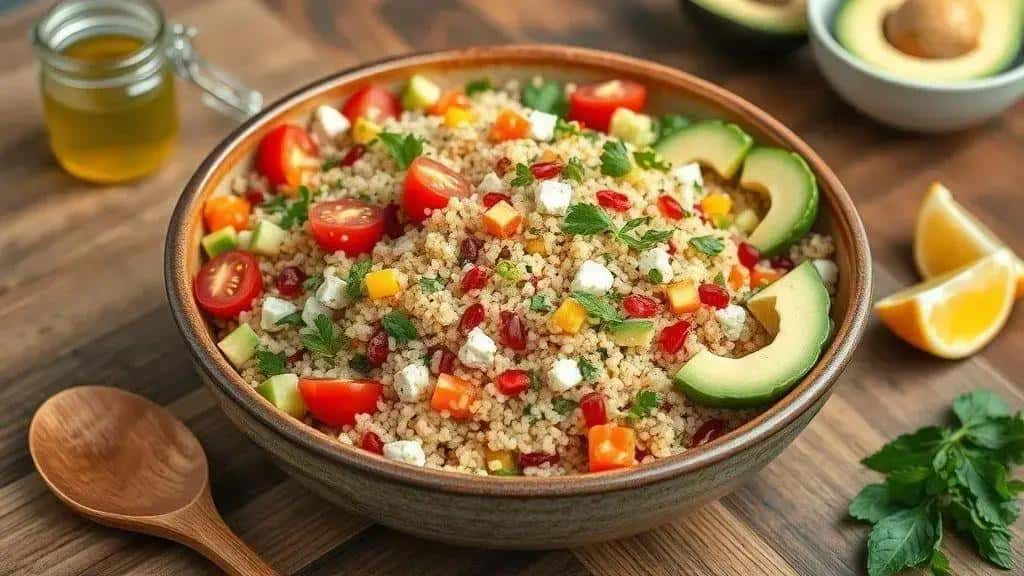 Como preparar a salada de quinoa com legumes e ervas frescas Como preparar a salada de quinoa com legumes e ervas frescas