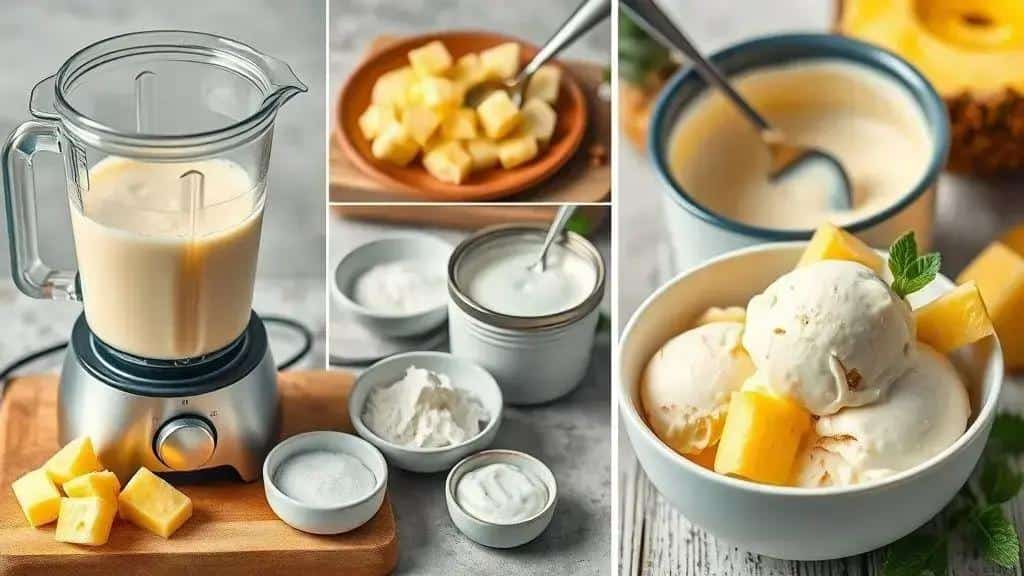 Como preparar gelado de abacaxi passo a passo