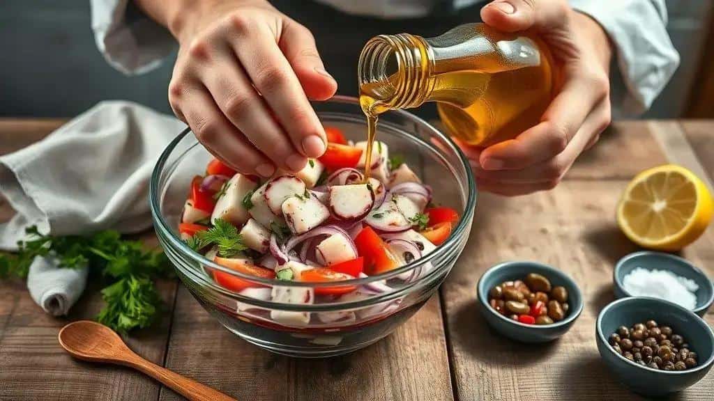 Como preparar o Vinagrete de Polvo passo a passo