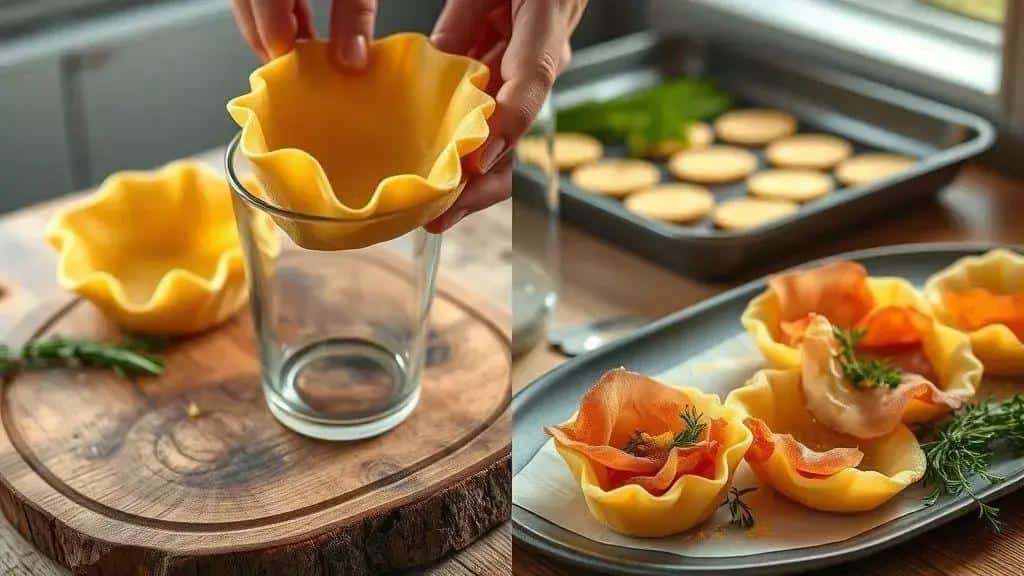 Como preparar presunto cru na cestinha de parmesão