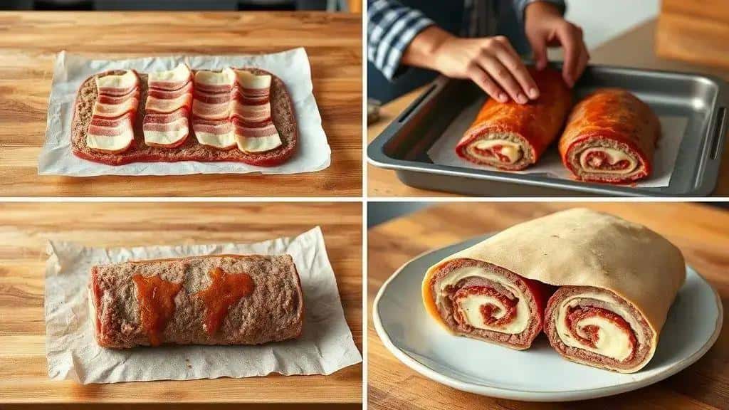 Como preparar rocambole de carne moída passo a passo