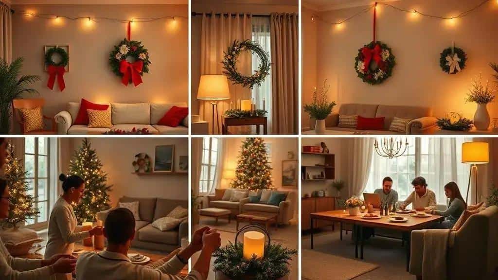 Decoração sincronizada e enfeites fáceis para criar clima natalino à distância