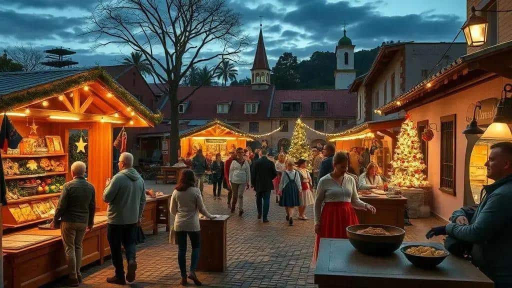 Eventos e mercados de Natal: corais, parades e feiras comunitárias