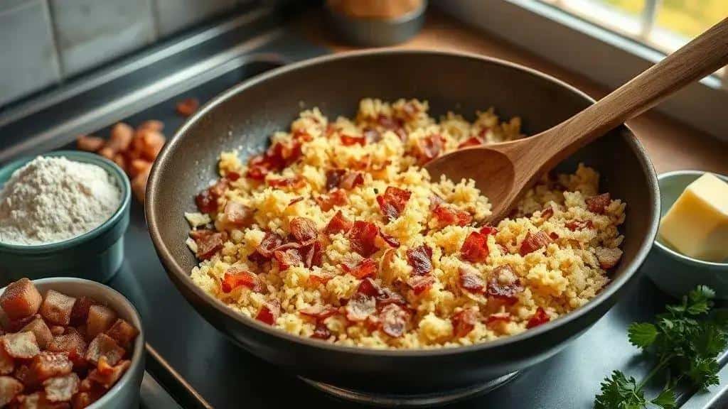 Farofa clássica de bacon — dicas para deixá-la crocante