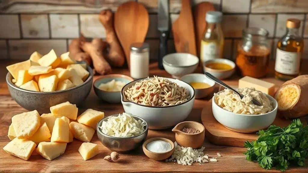 Ingredientes do escondidinho de carne seca