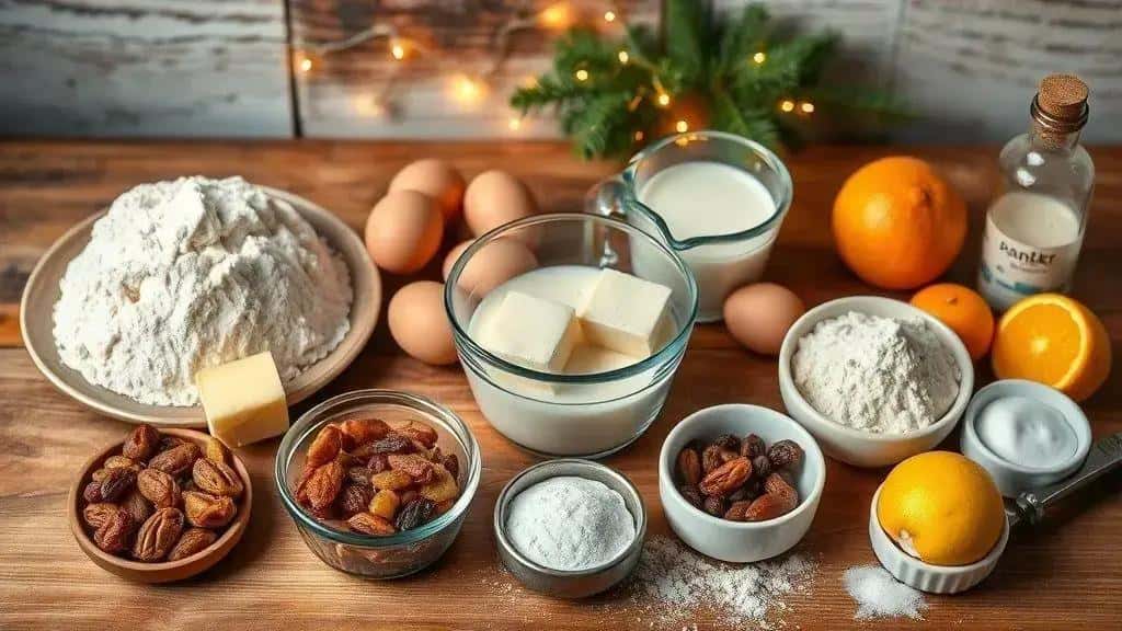 Ingredientes do panetone tradicional
