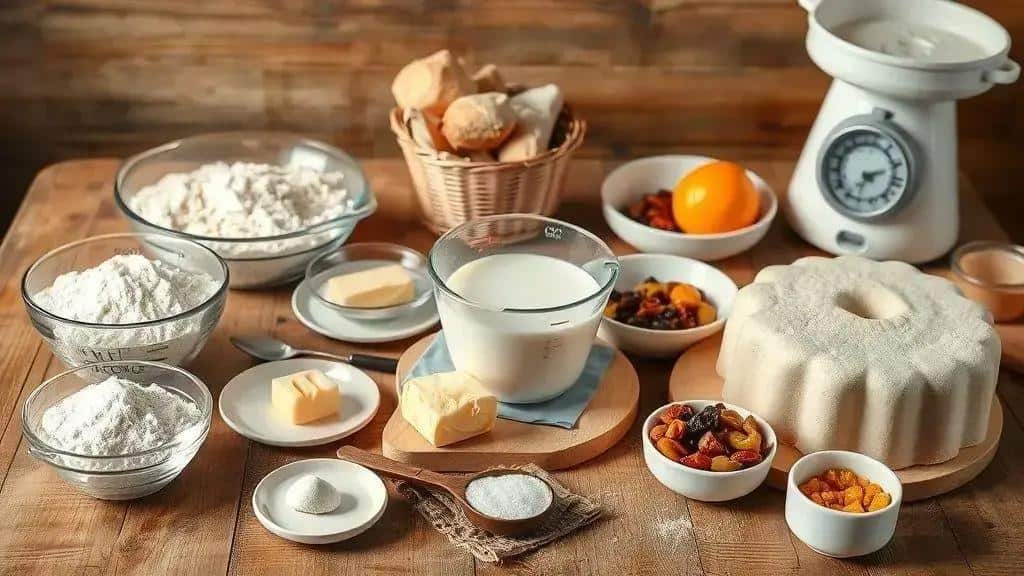 Ingredientes do panetone tradicional