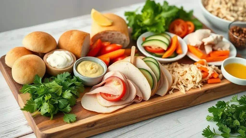 Ingredientes dos mini sanduíches naturais