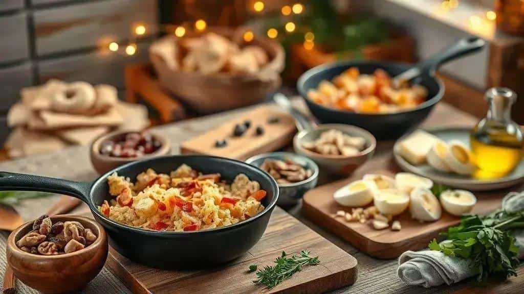 Ingredientes e preparo da farofa natalina Ingredientes e preparo da farofa natalina