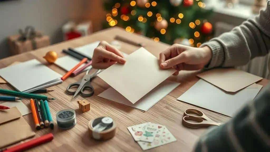 Materiais e passo a passo para cartas artesanais