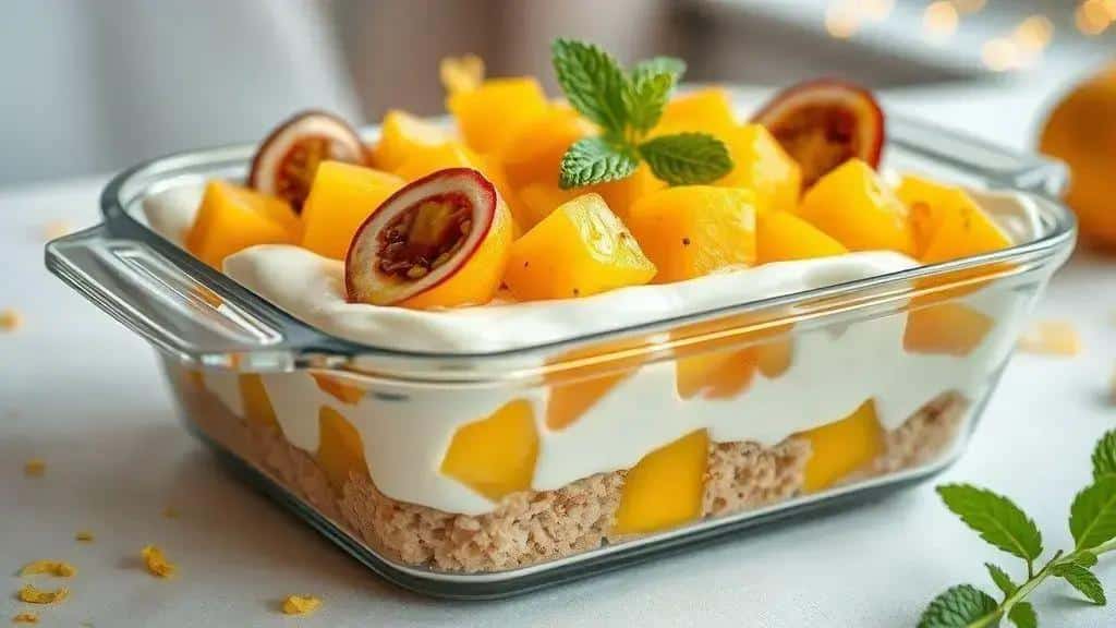 Pavê de frutas tropicais — ingredientes, como preparar e variações