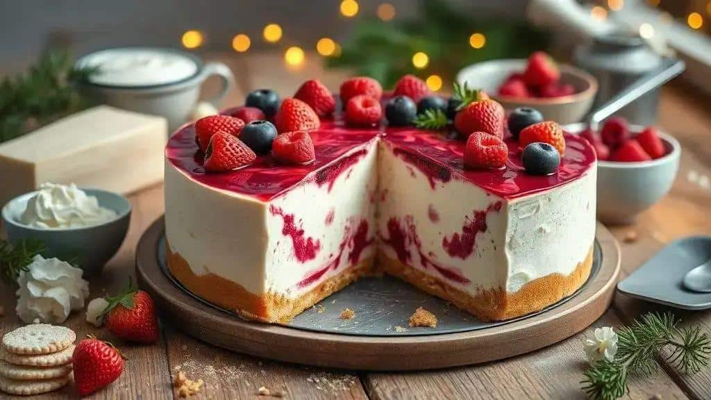 Receita 3 — Cheesecake gelado de frutas vermelhas: ingredientes, preparo e variações Receita 3 — Cheesecake gelado de frutas vermelhas: ingredientes, preparo e variações