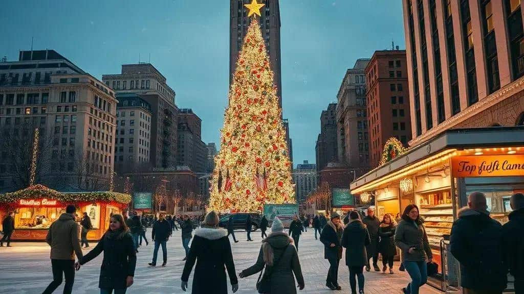 Roteiro prático: árvore do Rockefeller, patinação e paradas nos mercados