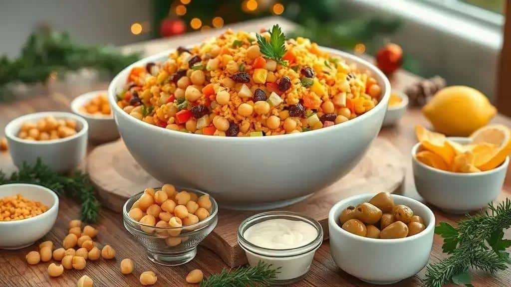Salpicão vegetariano com grão-de-bico: ingredientes e modo de preparo Salpicão vegetariano com grão-de-bico: ingredientes e modo de preparo