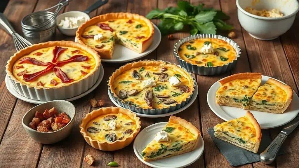 Variações da Quiche de Alho-Poró