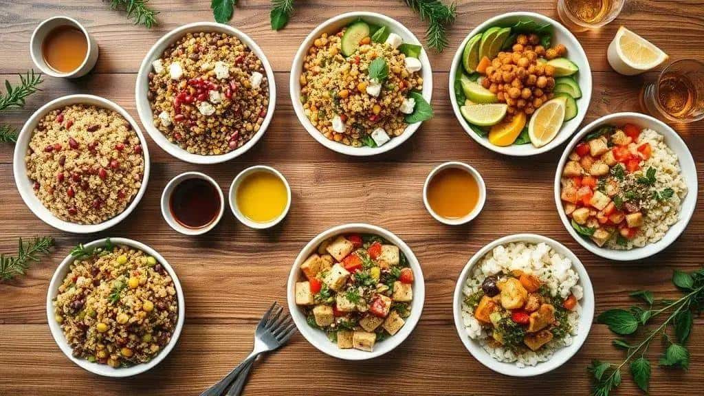 Variações da salada de quinoa para Réveillon Variações da salada de quinoa para Réveillon