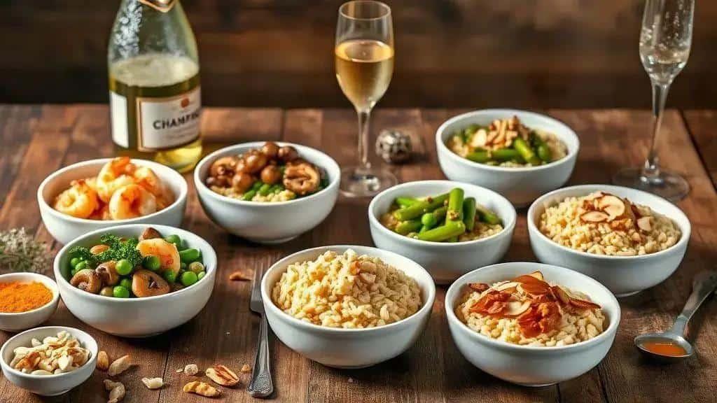 Variações do arroz com Champagne