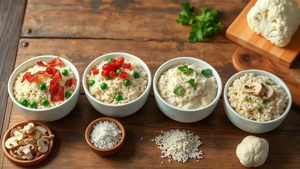 Variações do arroz cremoso para dietas e economia
